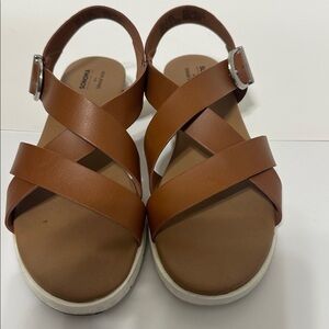 Sonoma Ortholite eco Tan Leather Sandals